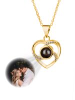 Triple Beam Heart Optical Pendant Necklace