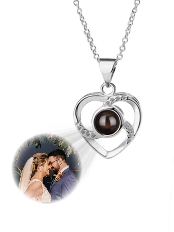 Triple Beam Heart Optical Pendant Necklace