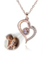 Skewed Heart Optical Pendant Necklace