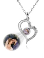 Skewed Heart Optical Pendant Necklace