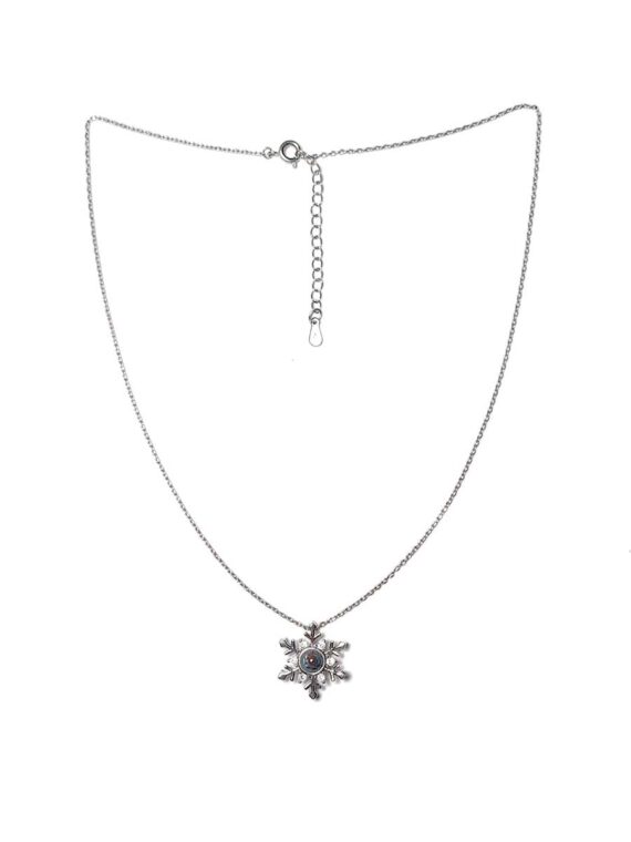 Snowflake Optical Pendant Necklace