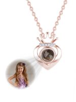Crown Optical Pendant Necklace