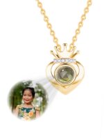 Crown Optical Pendant Necklace