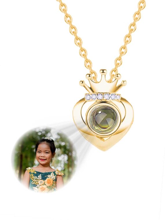 Crown Optical Pendant Necklace