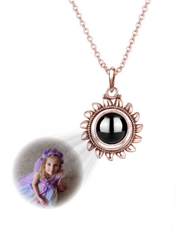 Sunflower Optical Pendant Necklace