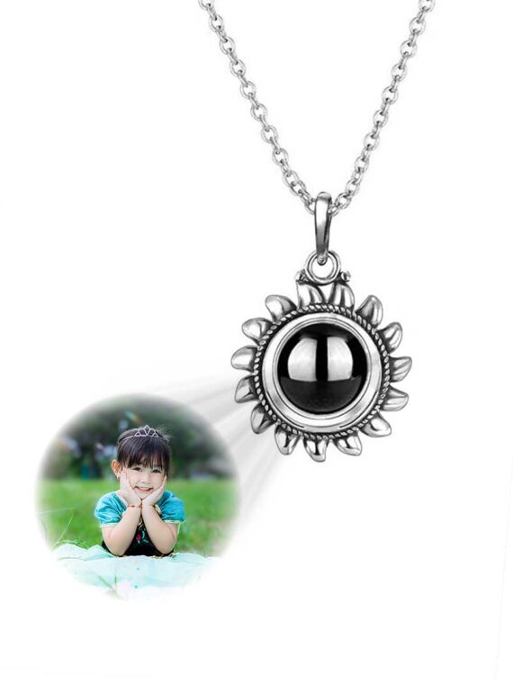 Sunflower Optical Pendant Necklace